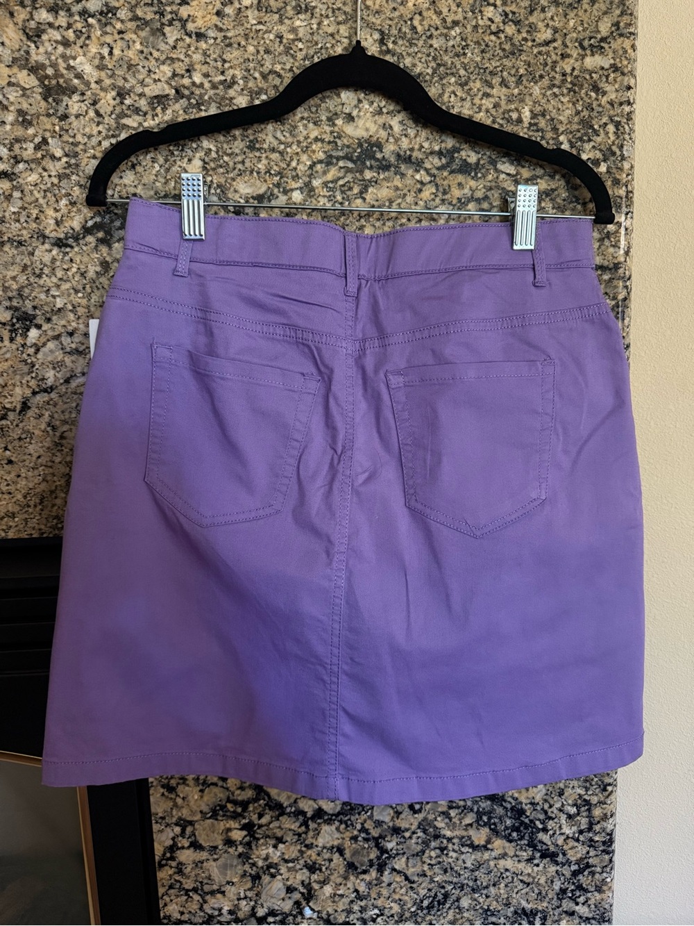 croft & barrow Purple Cotton Mini Skort